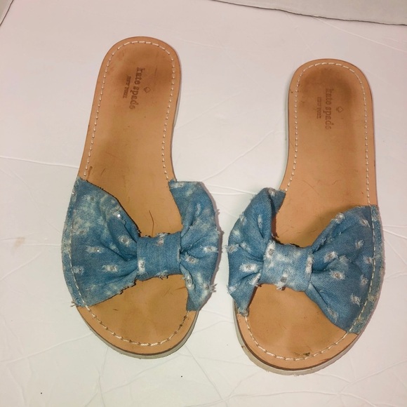 Kate Spade New York Indi Slide Sandal denim 7.5M - Picture 1 of 5